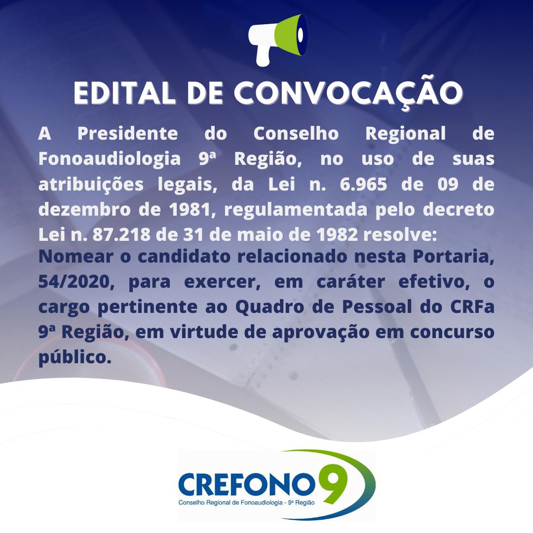 [EDITAL DE CONVOCAÇÃO ]